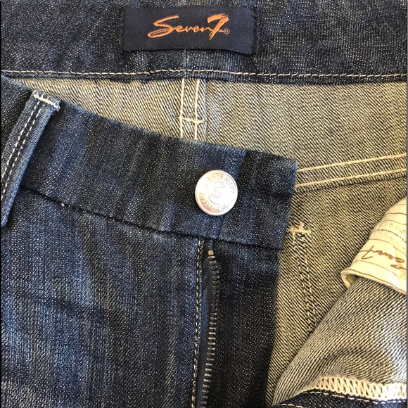 Seven 7, Jeans Size 12 Boot Cut Embroidered Jeans Dark Wash High Rise - Picture 8 of 8
